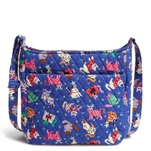 ⭐️🌟 NWT Vera Bradley Blue Crossbody Bag with Animal Cat Print